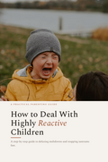 How to Deal With Highly Reactive Children